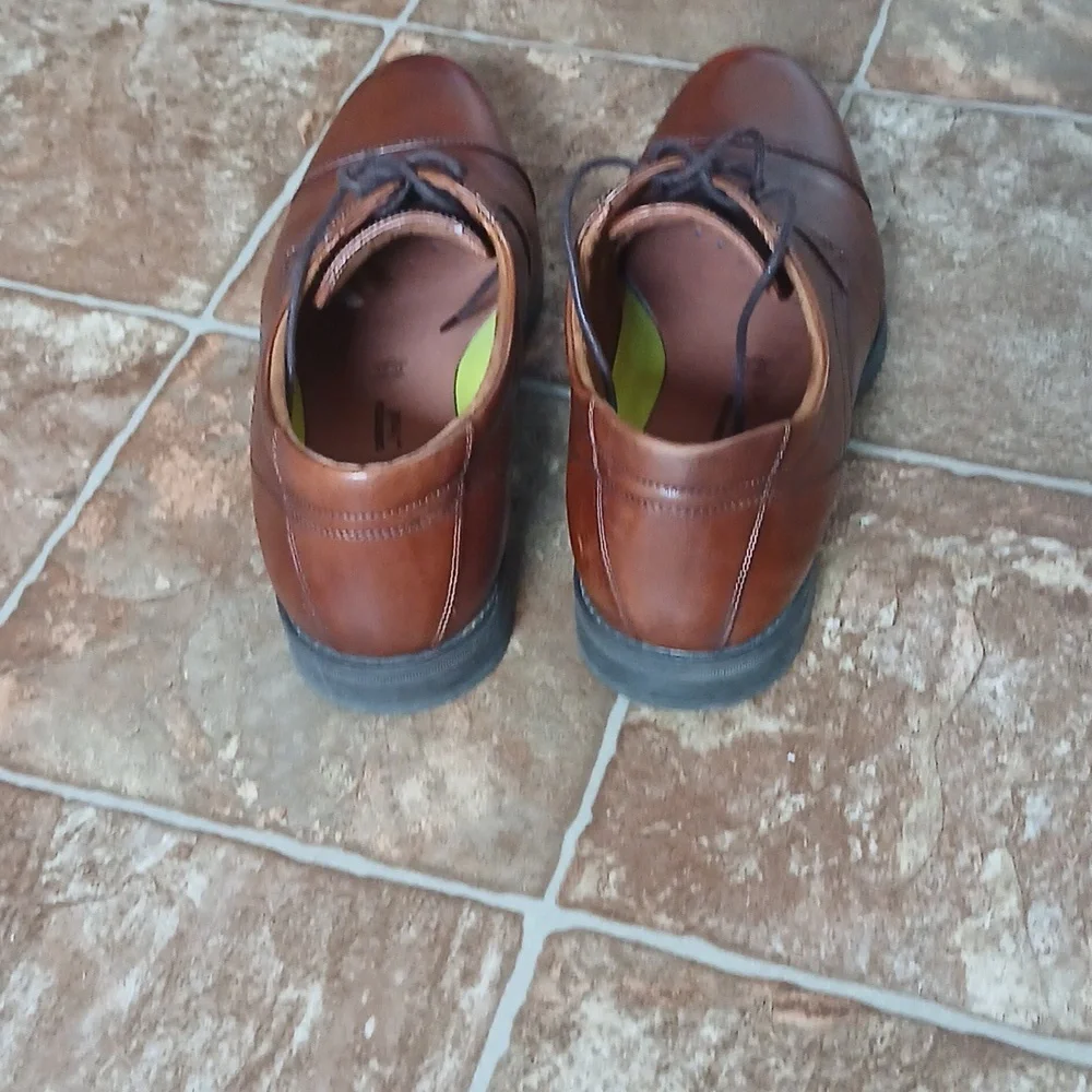 EUC Florsheim Comfortech Ortholite Brown Leather Shoes Size 13D